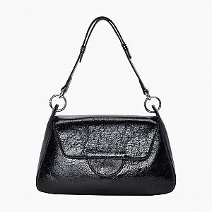 Жіноча сумка O bag Paris PU металік чорна