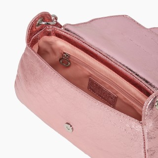 O bag Paris PU металік Фуксія