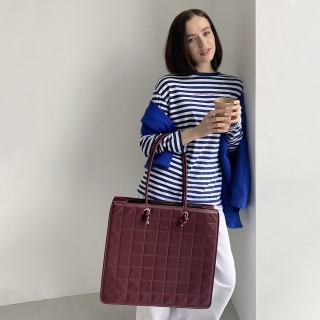 O bag knots наппа з ефектом 3D Бордо