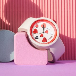 Циферблат O clock Nine Hearts червоний