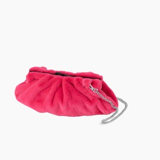 O bag Puffy екохутро Фуксія флуо, ланцюжок