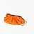 Жіноча сумка O bag Puffy екохутро помаранчевий флуо, ланцюжок