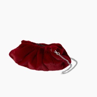 O bag Puffy екохутро Бордо, ланцюжок