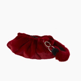 O bag Puffy екохутро Бордо, ремінець 