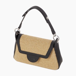 O bag Paris рафія Чорна