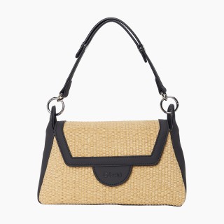 O bag Paris рафія Чорна