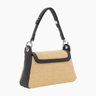 O bag Paris рафія Чорна