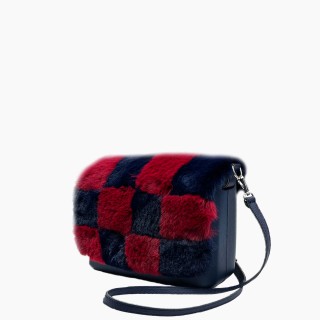 O bag Glam Темно-синя, ремінець