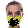 Комплект захисних масок для обличчя O breath "Smile hand" Жовтий (2 шт)